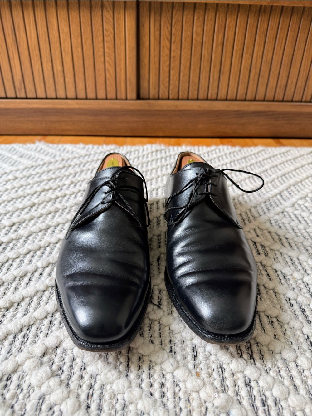 Crockett & Jones Dartmouth Black Plain Toe Derby Dress Shoes UK 8.5 / US 9.5